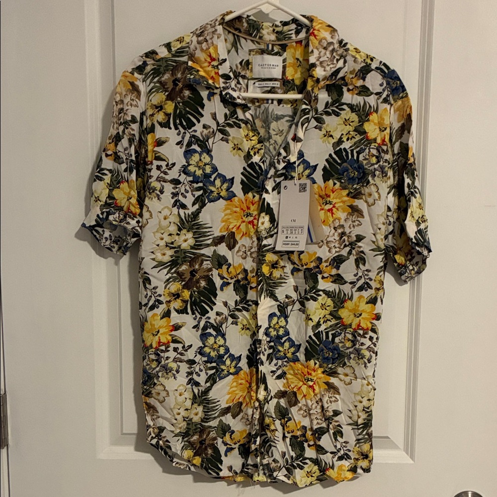 Cactus man by Ricky Singh Floral Casual Button Down Shirt